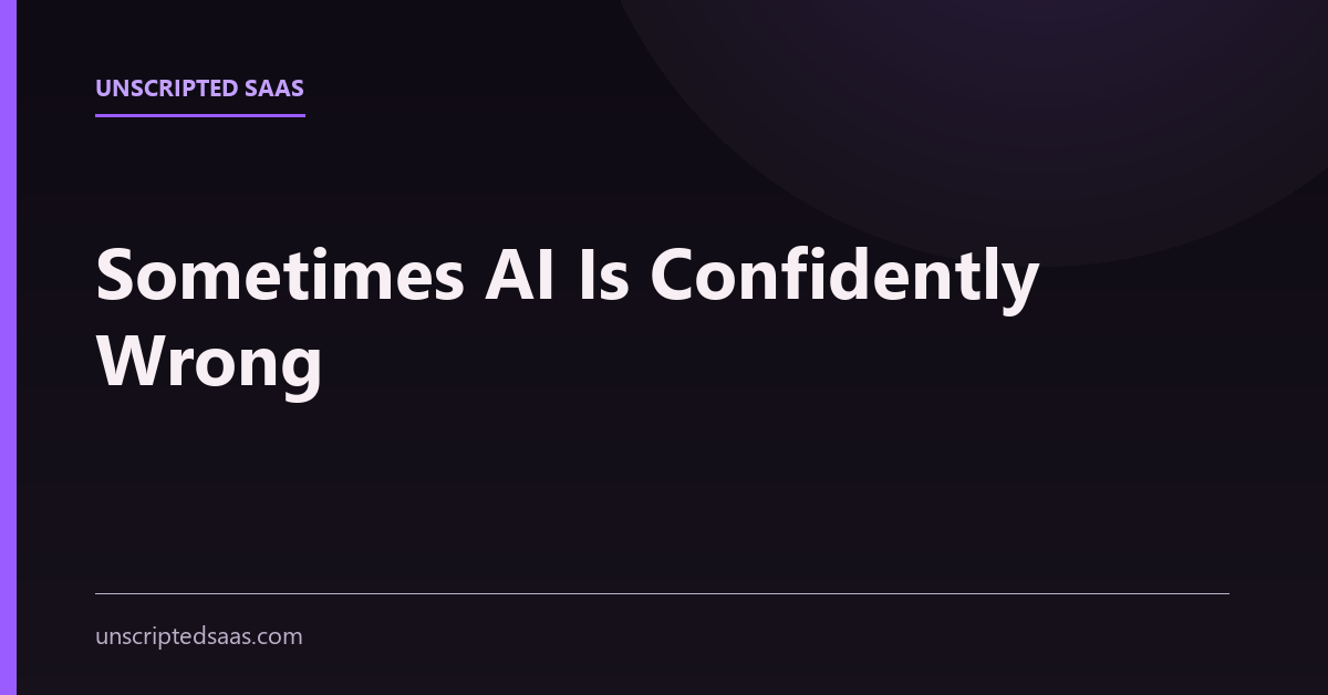 Somya Goyal quote card noting that most brands have never read what AI says about them and AI is sometimes confidently wrong.