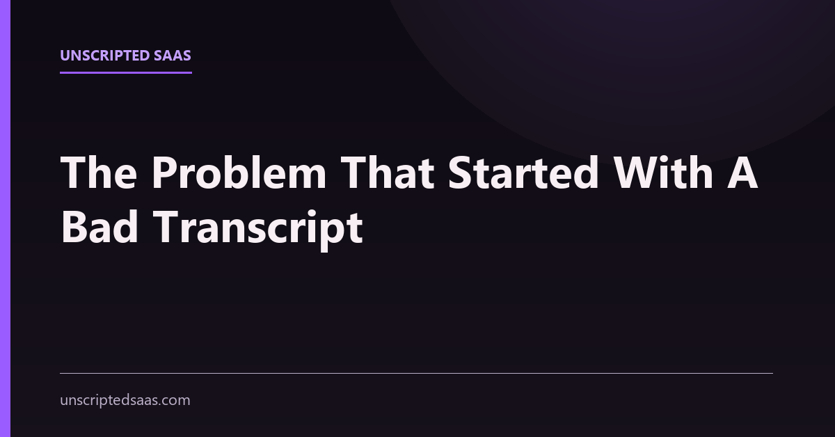 A transcript comparison where a generic engine drops key phrases that a locally-trained model captures correctly.